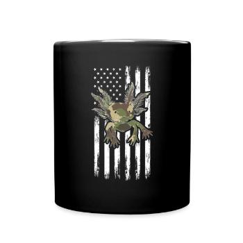 Axolotl Camouflage Drapeau Axolotl Kawaii Axolotl - Mug uni - noir - Devant