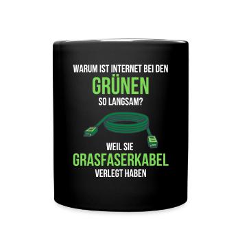 ANTI GRÜNEN T-SHIRT GEGEN GRÜNE KAPITALIST CDU CSU - Tasse einfarbig - Schwarz - Vorne