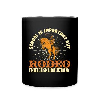 Rodeo Reiter, Western Ranch Cowboy Abenteuer - Tasse einfarbig - Schwarz - Vorne