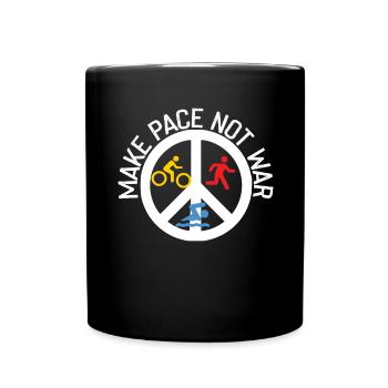 Speed up instead of war triathlete - Full Colour Mug - black - Front