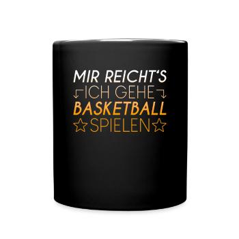 Basketball Spruch - Tasse einfarbig - Schwarz - Vorne