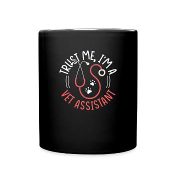 Vet Tech Veterinary Medicine Veterinarian - Full Colour Mug - black - Front