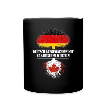 Deutsch mit kanadischen Wurzeln - Tasse einfarbig - Schwarz - Vorne