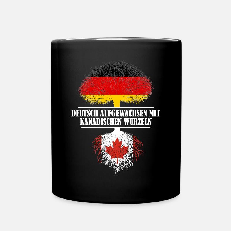 Deutsch mit kanadischen Wurzeln - Tasse einfarbig - Schwarz