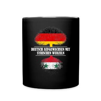Deutsch mit syrischen Wurzeln - Tasse einfarbig - Schwarz - Vorne