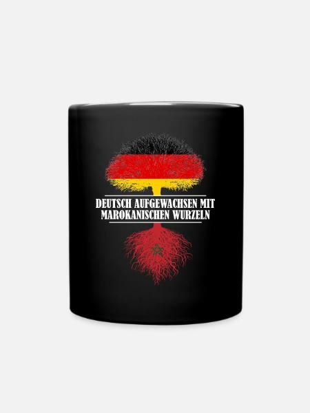 Deutsch mit marrokanischen Wurzeln - Tasse einfarbig - Schwarz