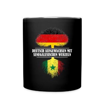 Deutsch mit senegalesischen Wurzeln - Tasse einfarbig - Schwarz - Vorne