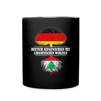 Deutsch mit libanesischen Wurzeln - Tasse einfarbig - Schwarz - Vorne