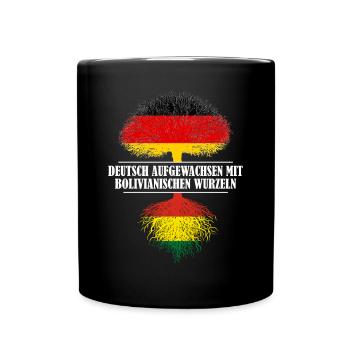 Deutsch mit bolivianischen Wurzeln - Tasse einfarbig - Schwarz - Vorne