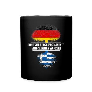Deutsch mit griechischen Wurzeln - Tasse einfarbig - Schwarz - Vorne