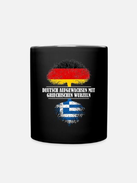 Deutsch mit griechischen Wurzeln - Tasse einfarbig - Schwarz