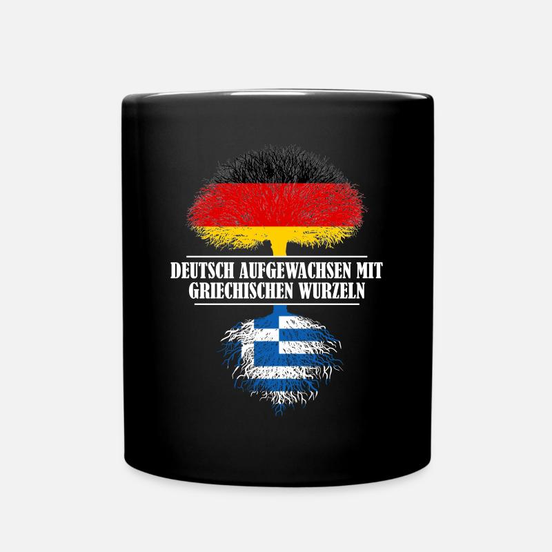 Deutsch mit griechischen Wurzeln - Tasse einfarbig - Schwarz