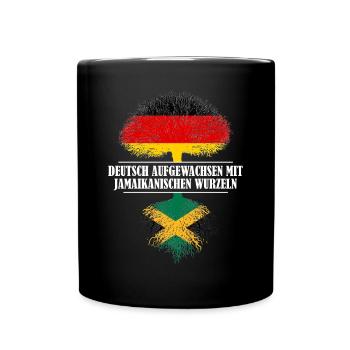 Deutsch mit jamaikanischen Wurzeln - Tasse einfarbig - Schwarz - Vorne