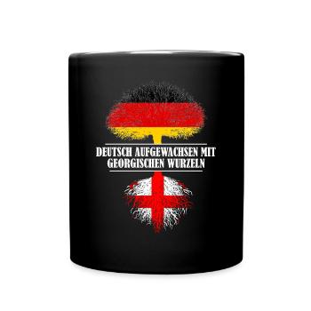 Deutsch mit georgischen Wurzeln - Tasse einfarbig - Schwarz - Vorne