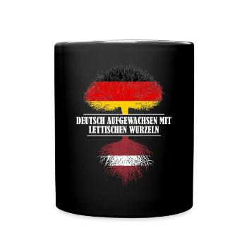 Deutsch mit lettischen Wurzeln - Tasse einfarbig - Schwarz - Vorne
