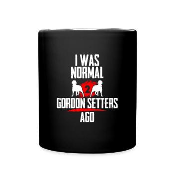 Ich war normal 2 Gordon Setters voher - Tasse einfarbig - Schwarz - Vorne