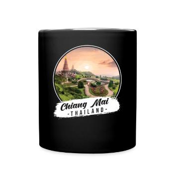 Chiang Mai Thailand Souvenirs - Full Colour Mug - black - Front