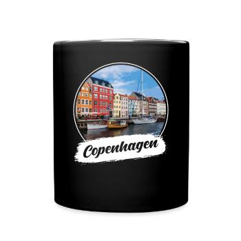 Kopenhagen Souvenir - Tasse einfarbig - Schwarz - Vorne