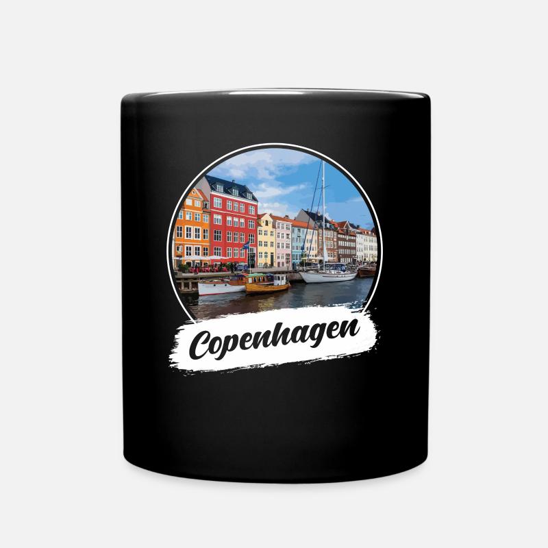 Kopenhagen Souvenir - Tasse einfarbig - Schwarz