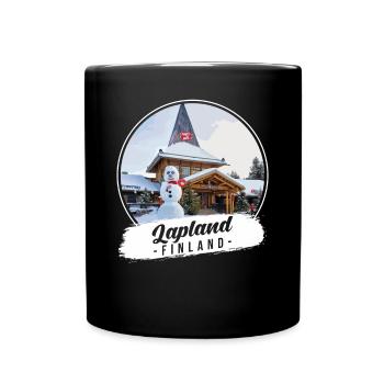 Lapland Finland Souvenir - Full Colour Mug - black - Front