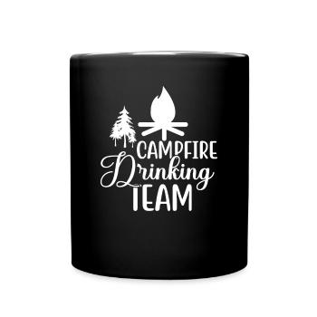 Campfire Drinking Team Hiking Shirt - Full Colour Mug - black - Front