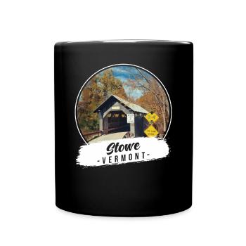Stowe Vermont Souvenir - Full Colour Mug - black - Front