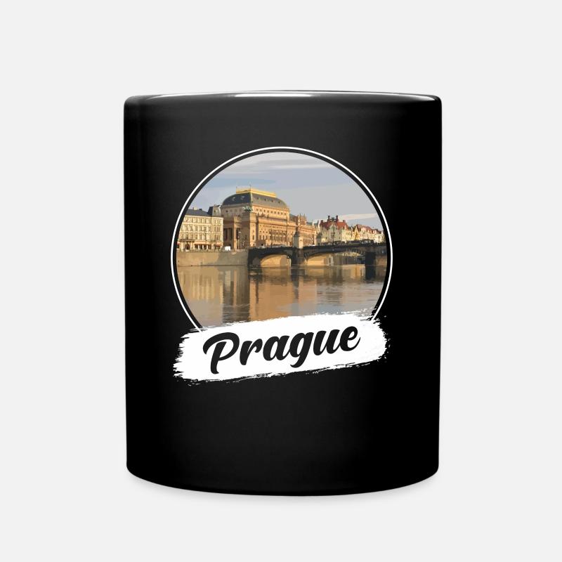 Prag Souvenir - Tasse einfarbig - Schwarz