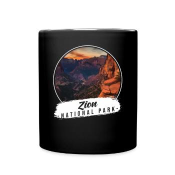Zion National Park Souvenirs - Full Colour Mug - black - Front