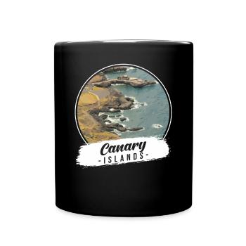 Souvenir des îles Canaries - Mug uni - noir - Devant