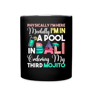 Outdoor Camping Hiking Backpacking - Full Colour Mug - black - Front