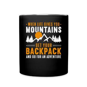 Camping en plein air Randonnée pédestre Randonnée pédestre - Mug uni - noir - Devant