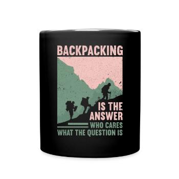 Camping en plein air Randonnée Backpacking - Mug uni - noir - Devant
