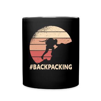 Camping en plein air Randonnée Backpacking - Mug uni - noir - Devant