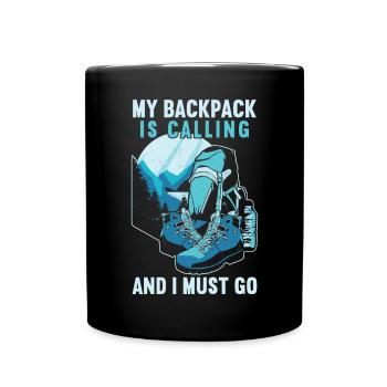 Camping en plein air Randonnée Backpacking - Mug uni - noir - Devant