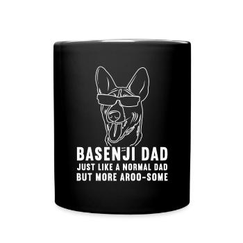 Basenji Hund Geschenk - Tasse einfarbig - Schwarz - Vorne