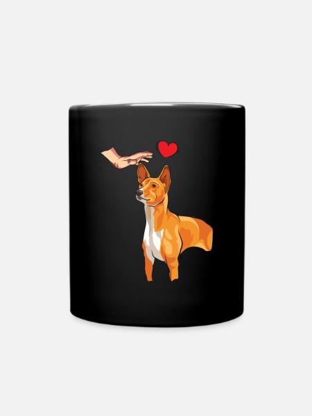 Basenji Hund Geschenk - Tasse einfarbig - Schwarz