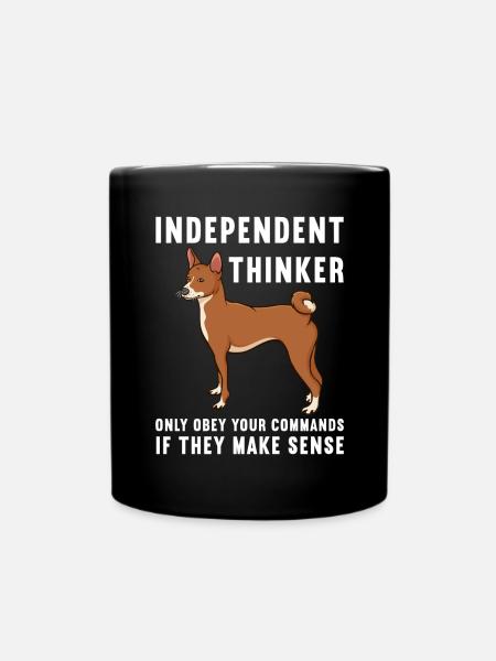 Basenji Hund Geschenk - Tasse einfarbig - Schwarz