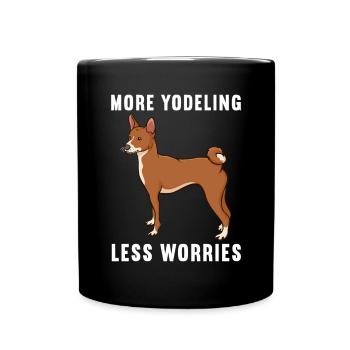 Basenji Hund Geschenk - Tasse einfarbig - Schwarz - Vorne