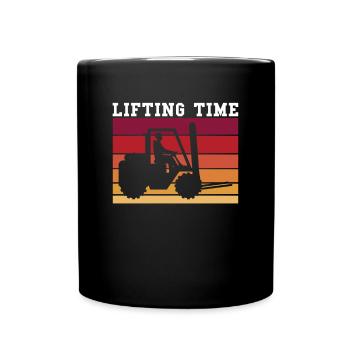 Lifting Time Forklift Shirt Cadeau - Mug uni - noir - Devant