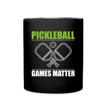 Pickleball Games Matter Shirt Geschenk - Tasse einfarbig - Schwarz - Vorne