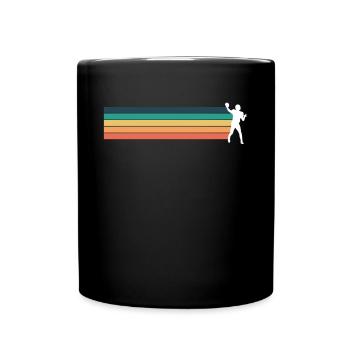 Vintage Retro Quarterback Shirt Football Cadeau - Mug uni - noir - Devant