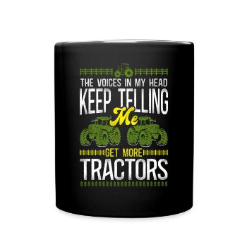 Tracteur agricole agricole Vintage Le - Mug uni - noir - Devant