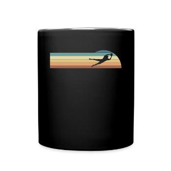 Vintage Retro Wild Receiver Shirt Geschenk - Tasse einfarbig - Schwarz - Vorne