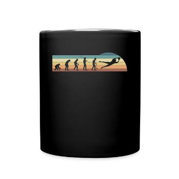 Vintage Retro Wild Receiver Shirt Evolution - Tasse einfarbig - Schwarz - Vorne