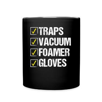 Pest Control Worker Gloves Traps Animal Control - Tasse einfarbig - Schwarz - Vorne