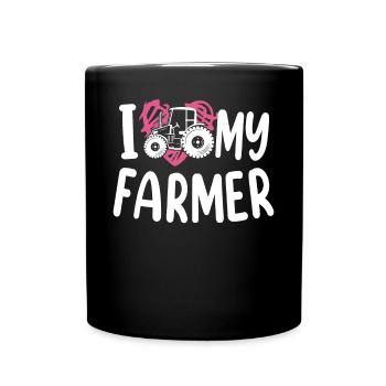 Farming Farmer Wife Girl - Tasse einfarbig - Schwarz - Vorne