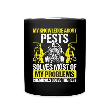 Pest Control Worker Animal Control Control Tech - Full Colour Mug - black - Front