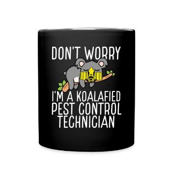 Koala Pest Control Technician Animal Control - Tasse einfarbig - Schwarz - Vorne