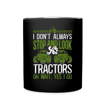 Farming Farmer Tractor Vintage I - Full Colour Mug - black - Front