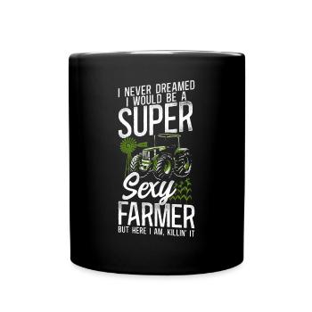 Farming Farmer Tractor Vintage I - Full Colour Mug - black - Front